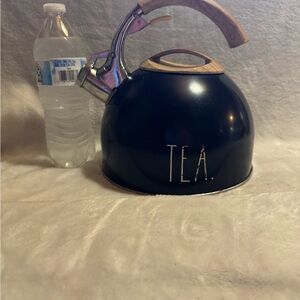 Rae Dunn Black Tea Kettle with Wooden Handle